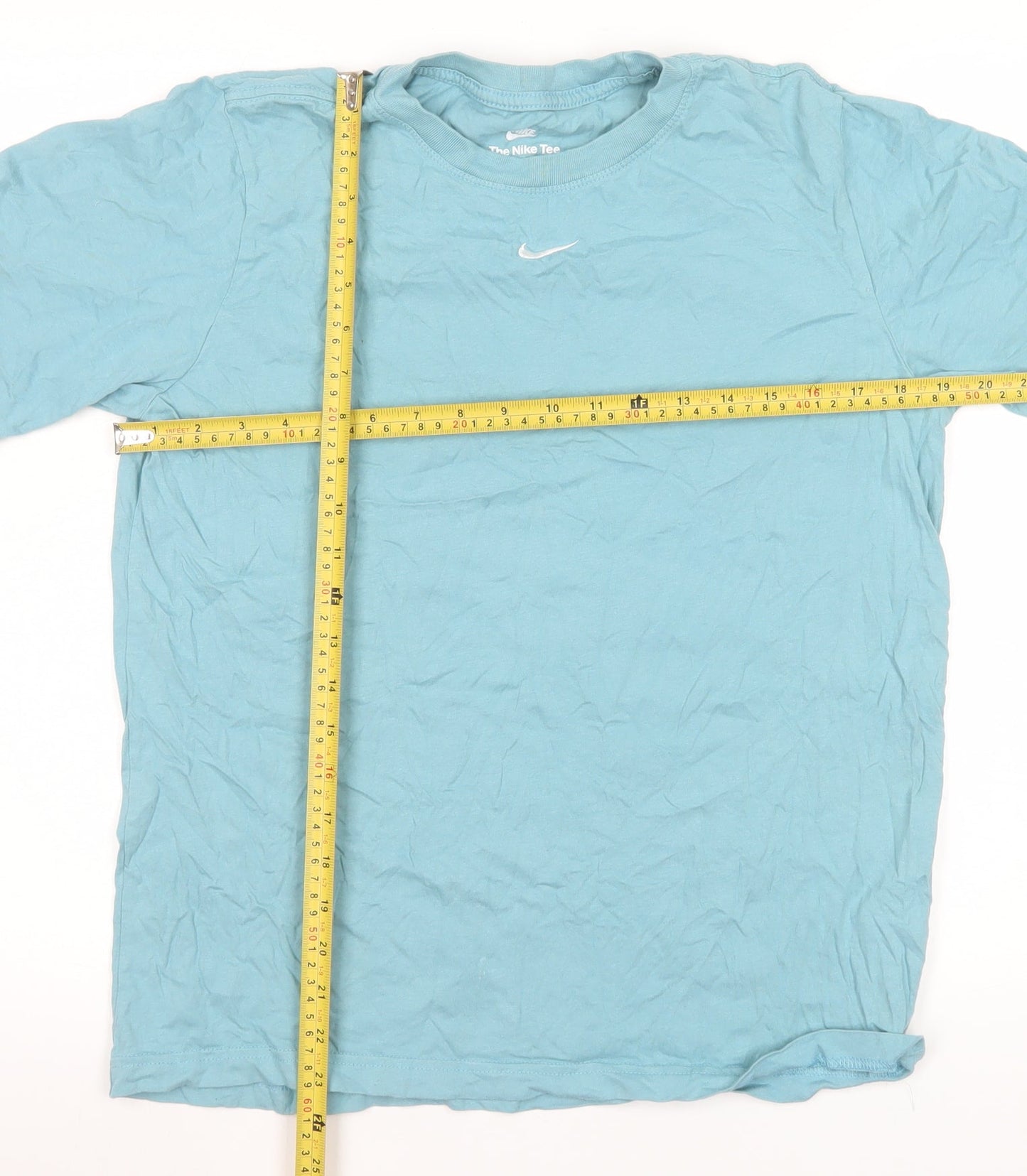 Nike Men's Blue Loose Fit Crew Neck Cotton T-Shirt XS