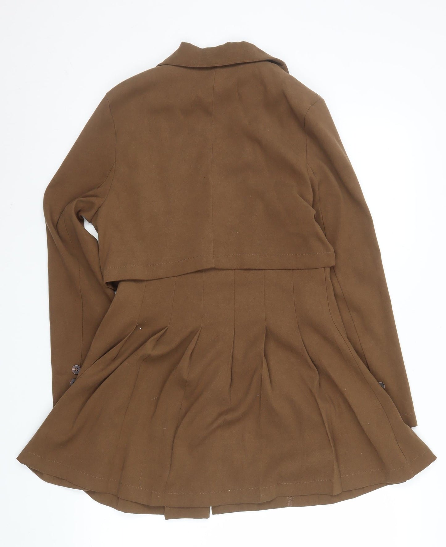 Grace & Chili Women's Brown Trench Coat S Mid-Length Cotton Blend