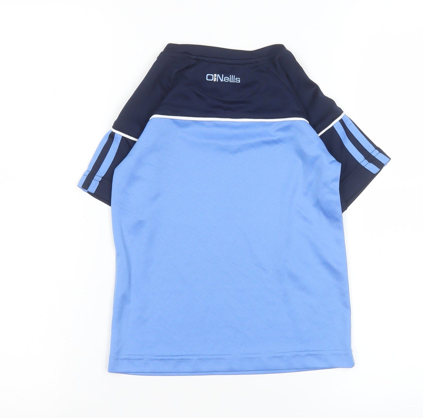 O'Neills Boys Blue Sports Jersey T-Shirt 5-6 Years Short Sleeve Polyester