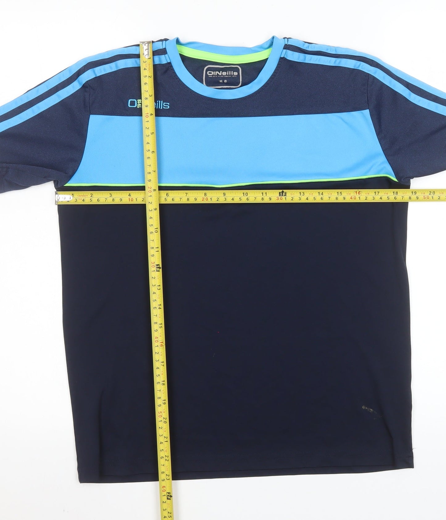 O'Neills Boys Blue Colourblock Sports T-Shirt 13 Years Lightweight Top