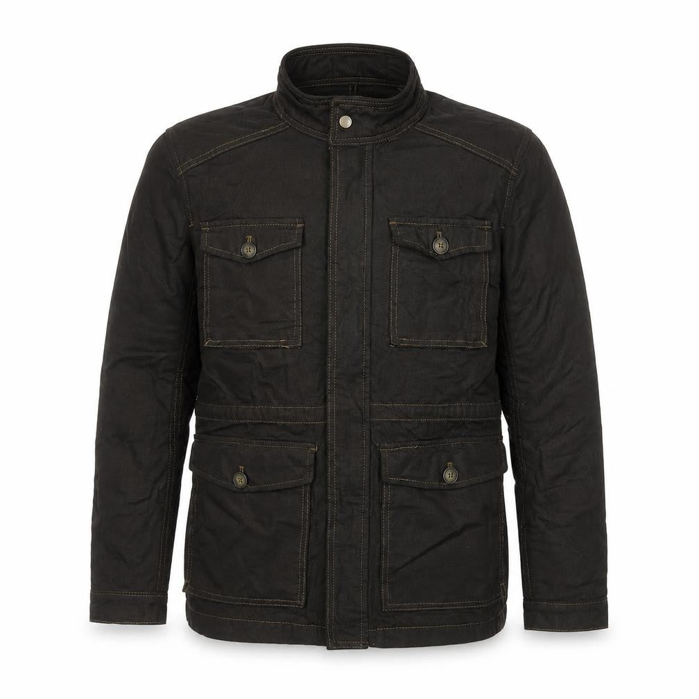 Zara Men’s Brown Cotton Field Jacket L 42 Regular Collared Casual
