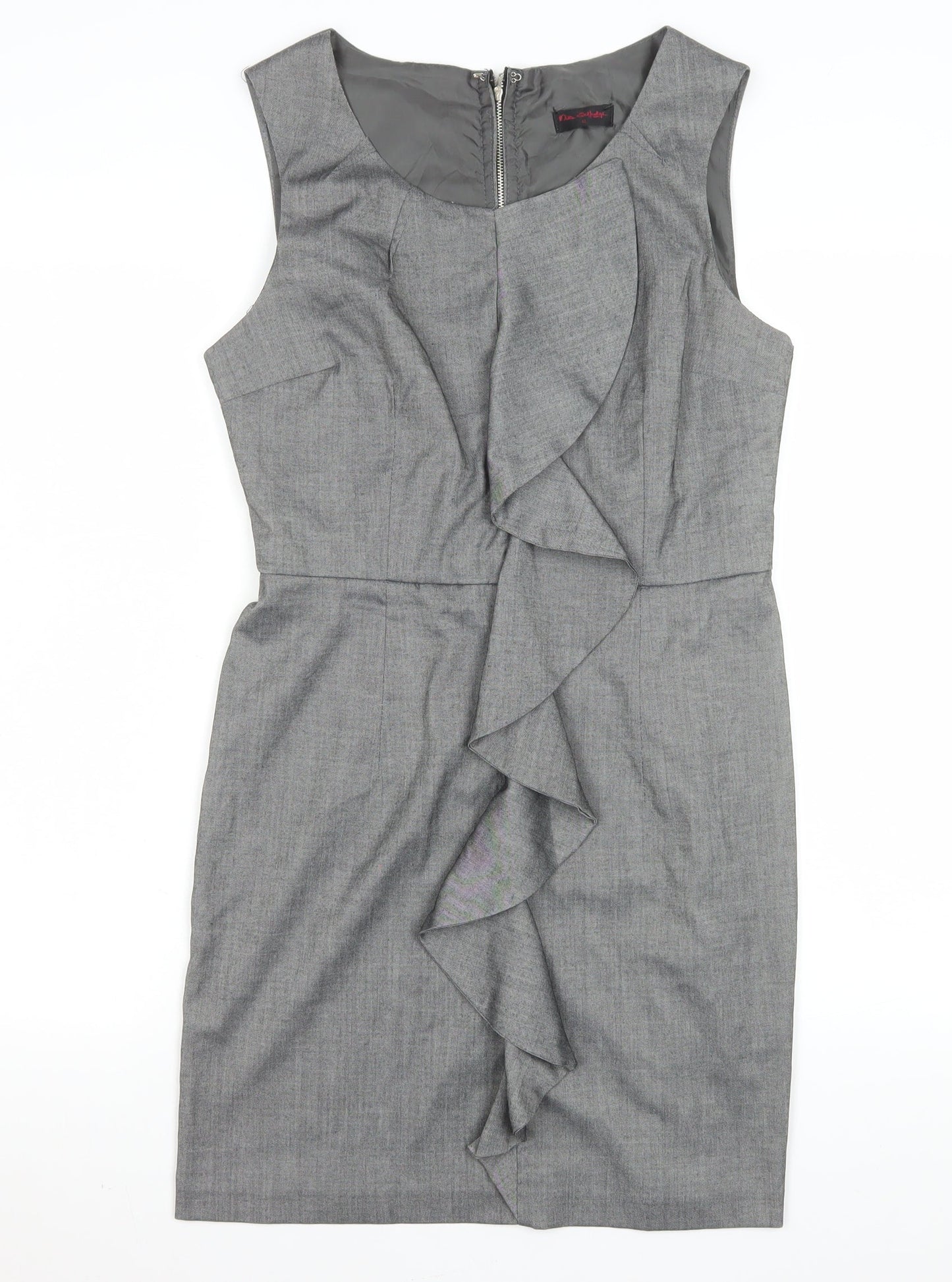 Miss Selfridge Women’s Grey Knee Length Sheath Dress Size 12