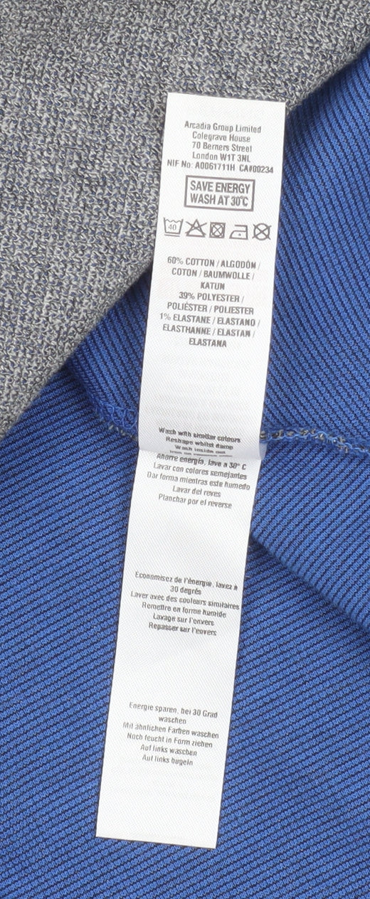 Dorothy Perkins Women's Grey Zip Up Peplum Jacket Size 8