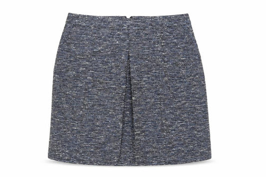 Monsoon Women’s Blue Tweed Pencil Skirt Size 14 Knee Length