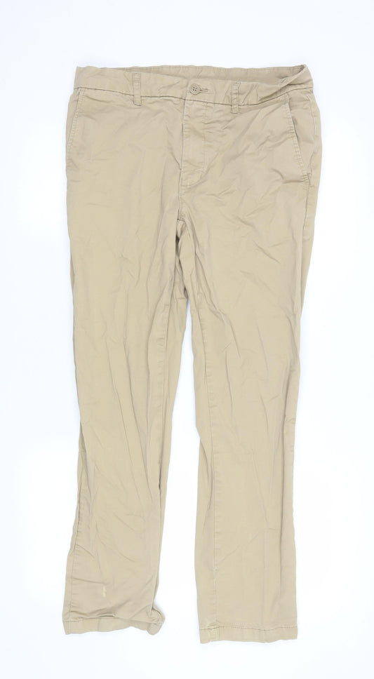 Dunnes Stores Men's Beige Chino Trousers 32W 31L Cotton Stretch