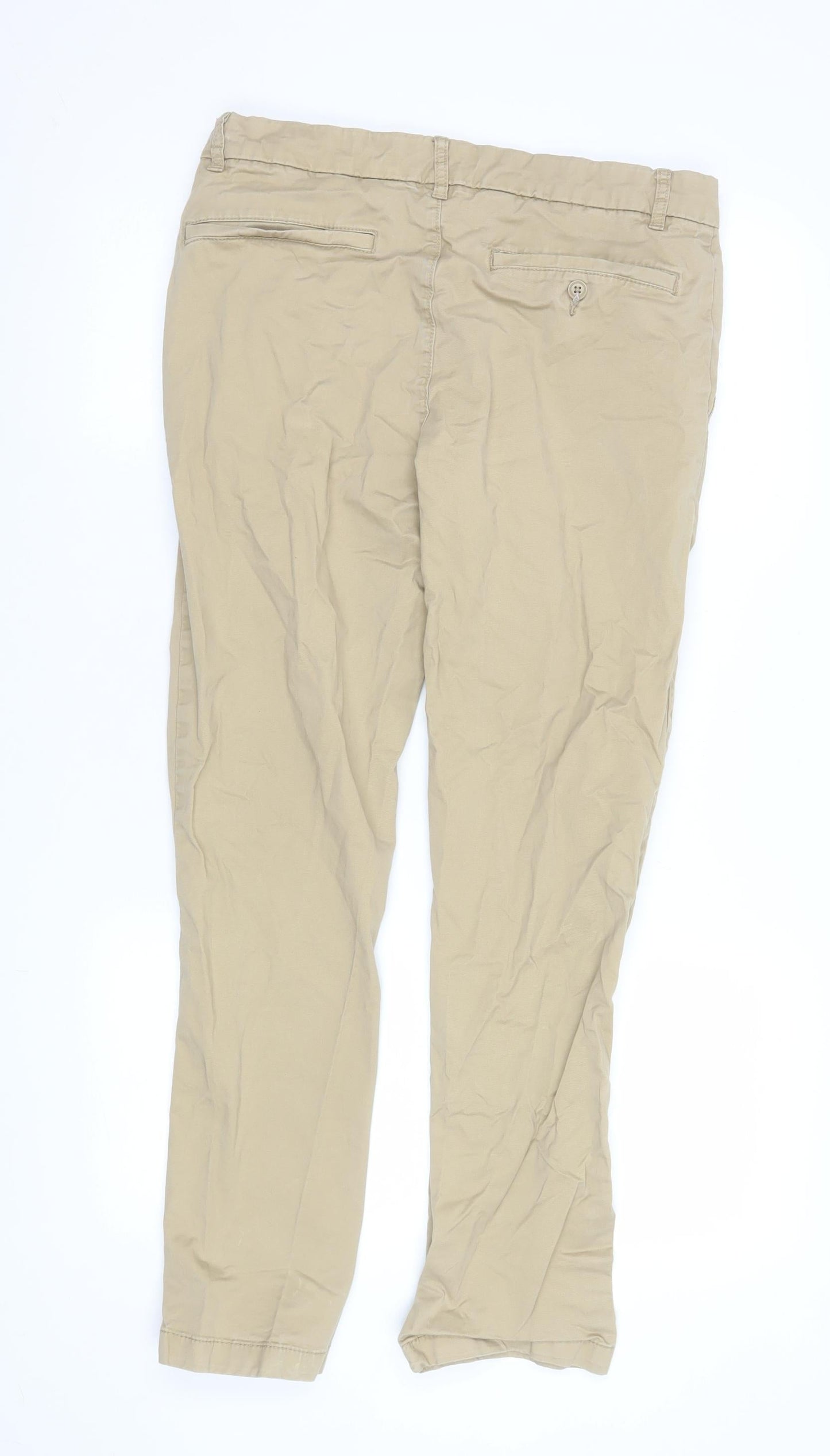 Dunnes Stores Men's Beige Chino Trousers 32W 31L Cotton Stretch