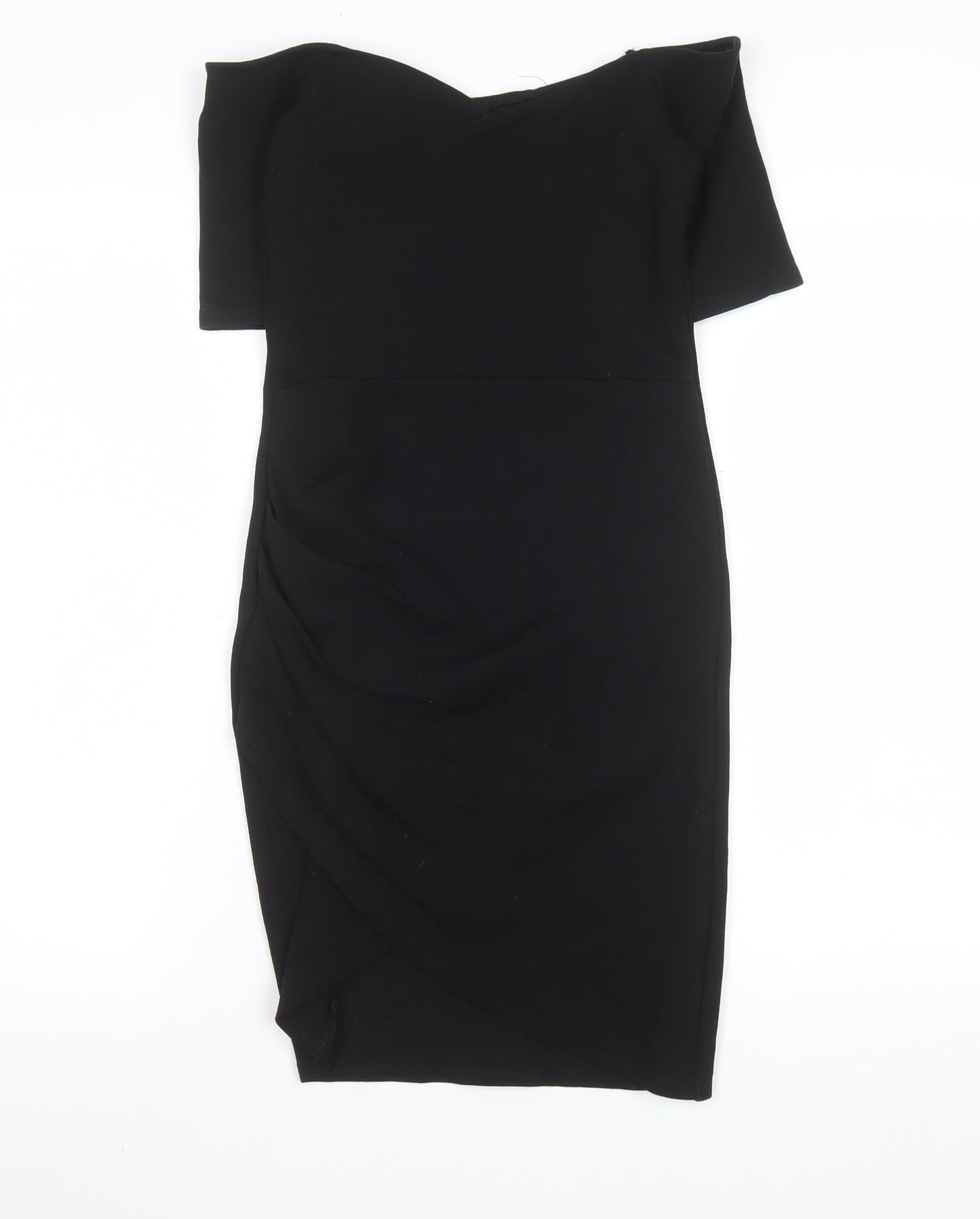 River Island Women’s Black Off Shoulder Bodycon Dress Size 10