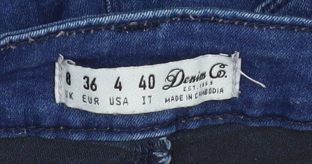 Denim Co. Women's Blue Skinny Jeans Size 8 Slim Fit Stretch Denim