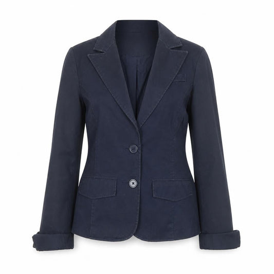 Only Women's Blue Cotton Blazer Jacket Size 10 Tailored Workwear
