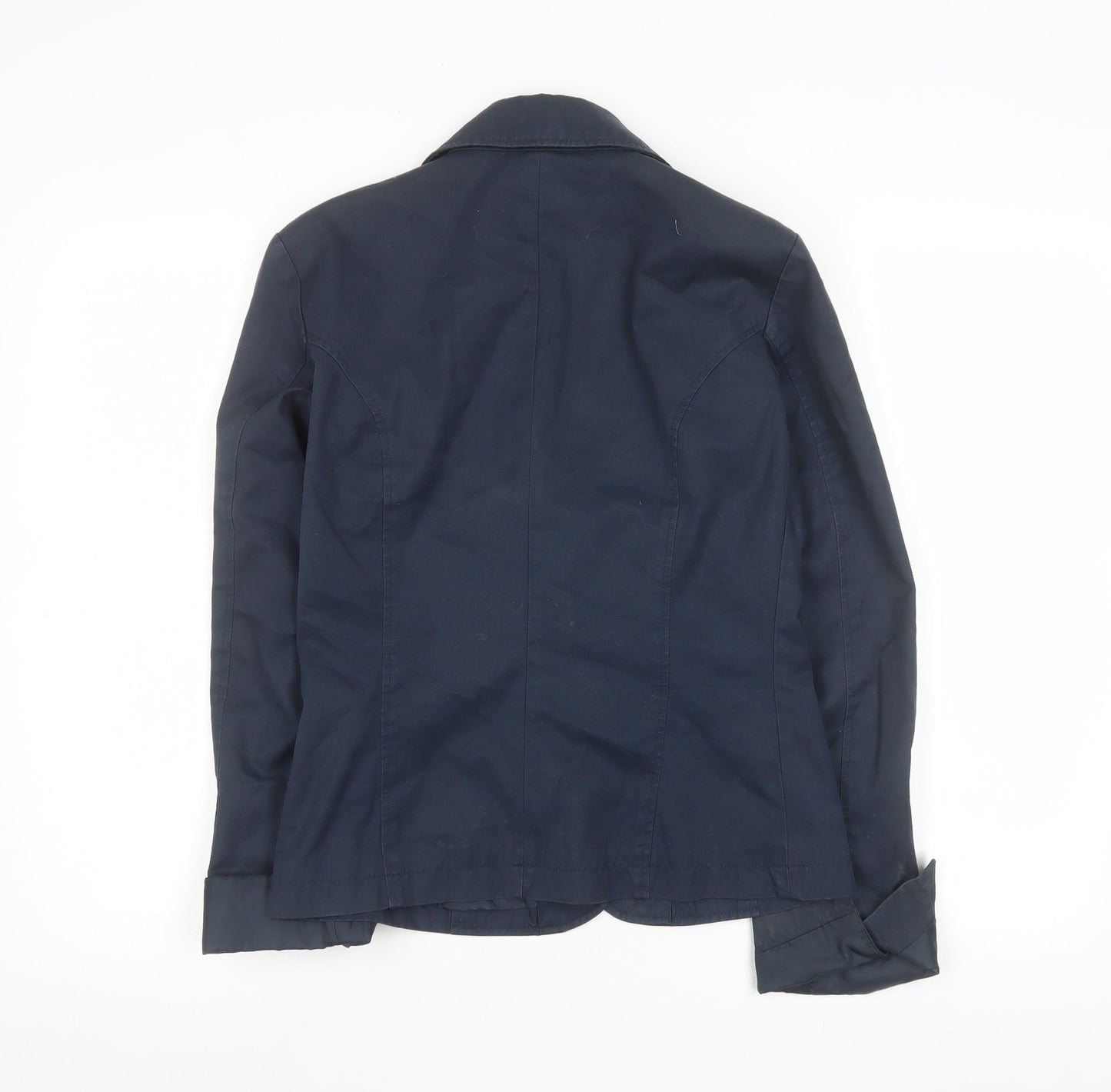 ONLY Women's Blue Cotton Blazer Jacket Size 10 Tailored Workwear
