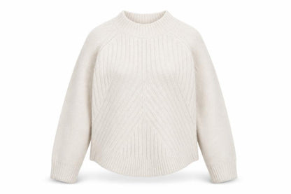Front view of Gallery Women Ivory High Neck Knit jumper, size 14