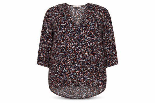 Rowen Avenue Womens Multicoloured Floral Tunic Blouse L