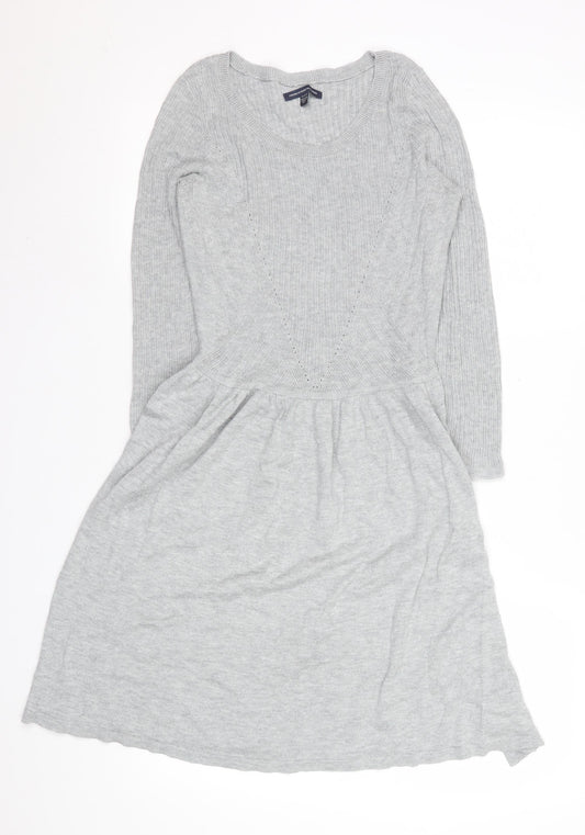 American Eagle Outfitters Women’s Grey Knit Long Sleeve Jumper Dress Size M