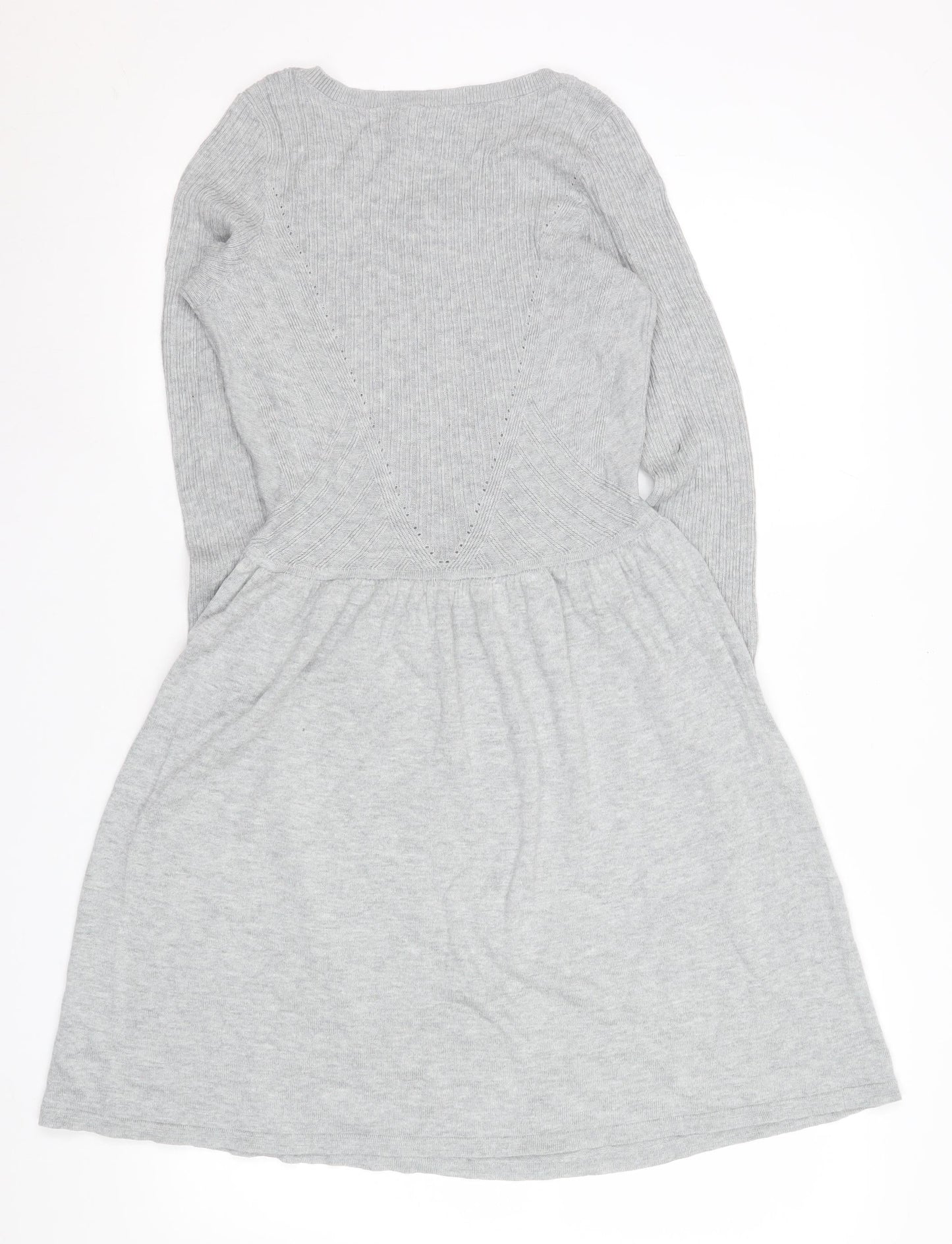 American Eagle Outfitters Women’s Grey Knit Long Sleeve Jumper Dress Size M
