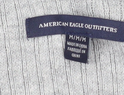 American Eagle Outfitters Women’s Grey Knit Long Sleeve Jumper Dress Size M