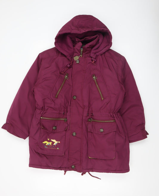 Openair by Proudhart Women's Purple Hooded Parka Jacket Size 6