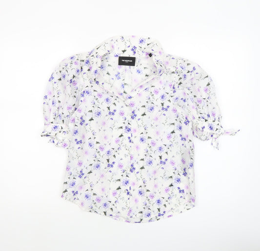 The Kooples Women's Multicoloured Floral Cotton Silk Blouse S