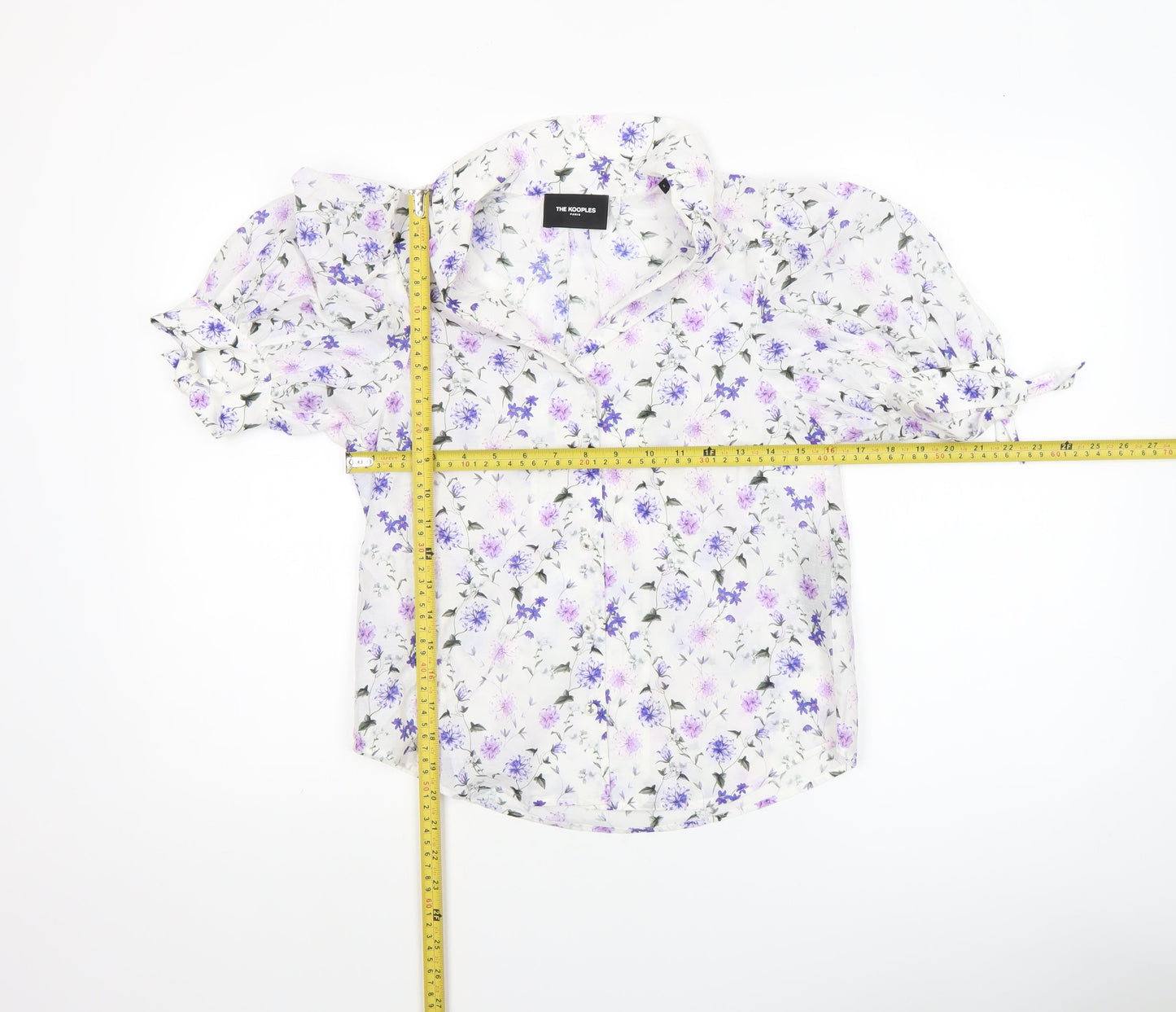 The Kooples Women's Multicoloured Floral Cotton Silk Blouse S