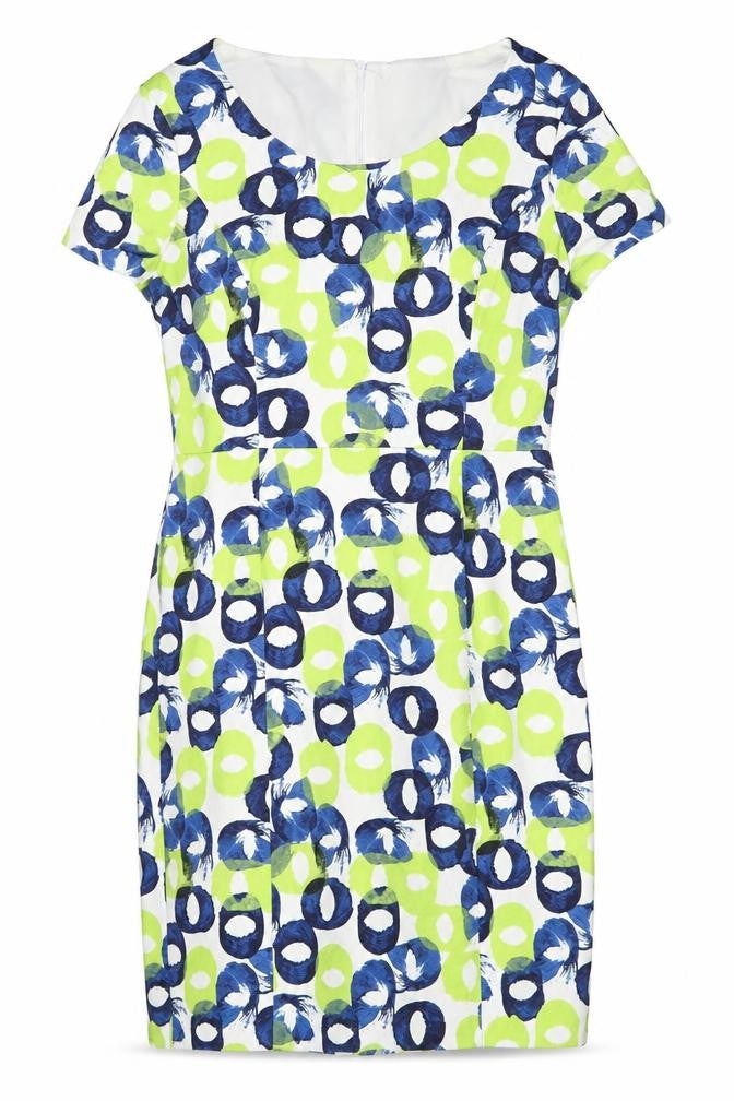 Marc Aurel Women’s Multicoloured Geometric Shift Dress Sz 12