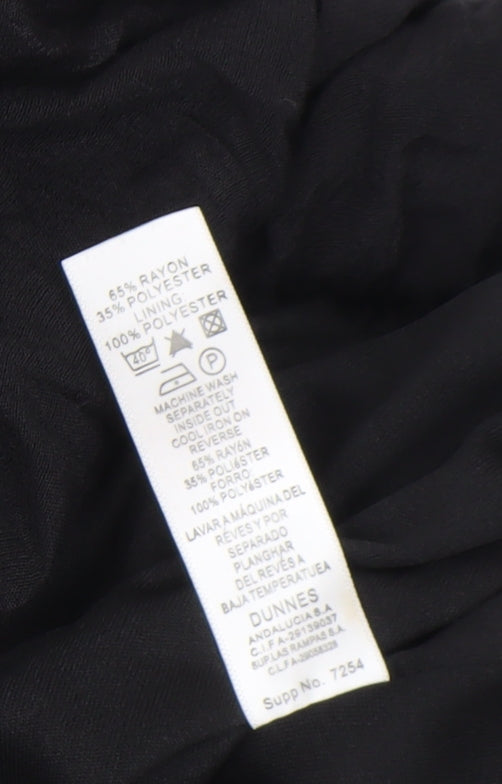 Dunnes Women Black Size 14 Sleeveless V-Neck Tunic Blouse