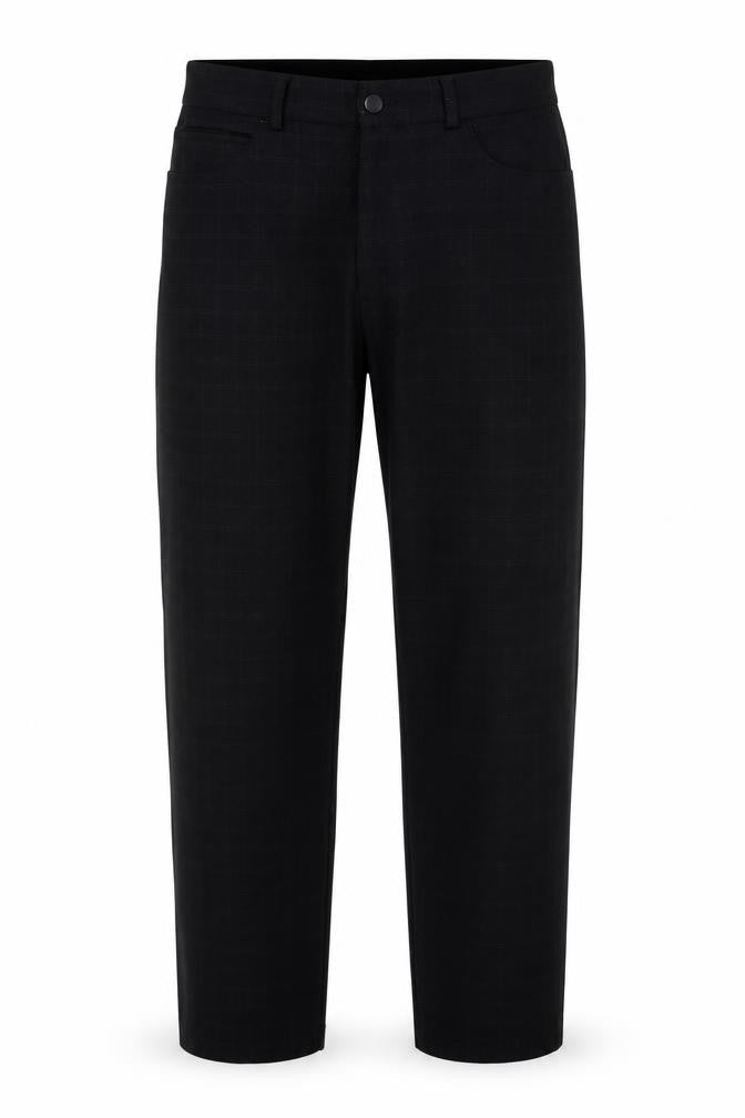 Next Men's Black Wool Blend Straight Leg Trousers 34R