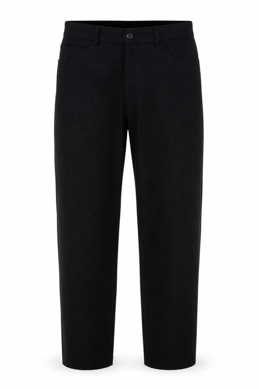 Next Men's Black Wool Blend Straight Leg Trousers 34R