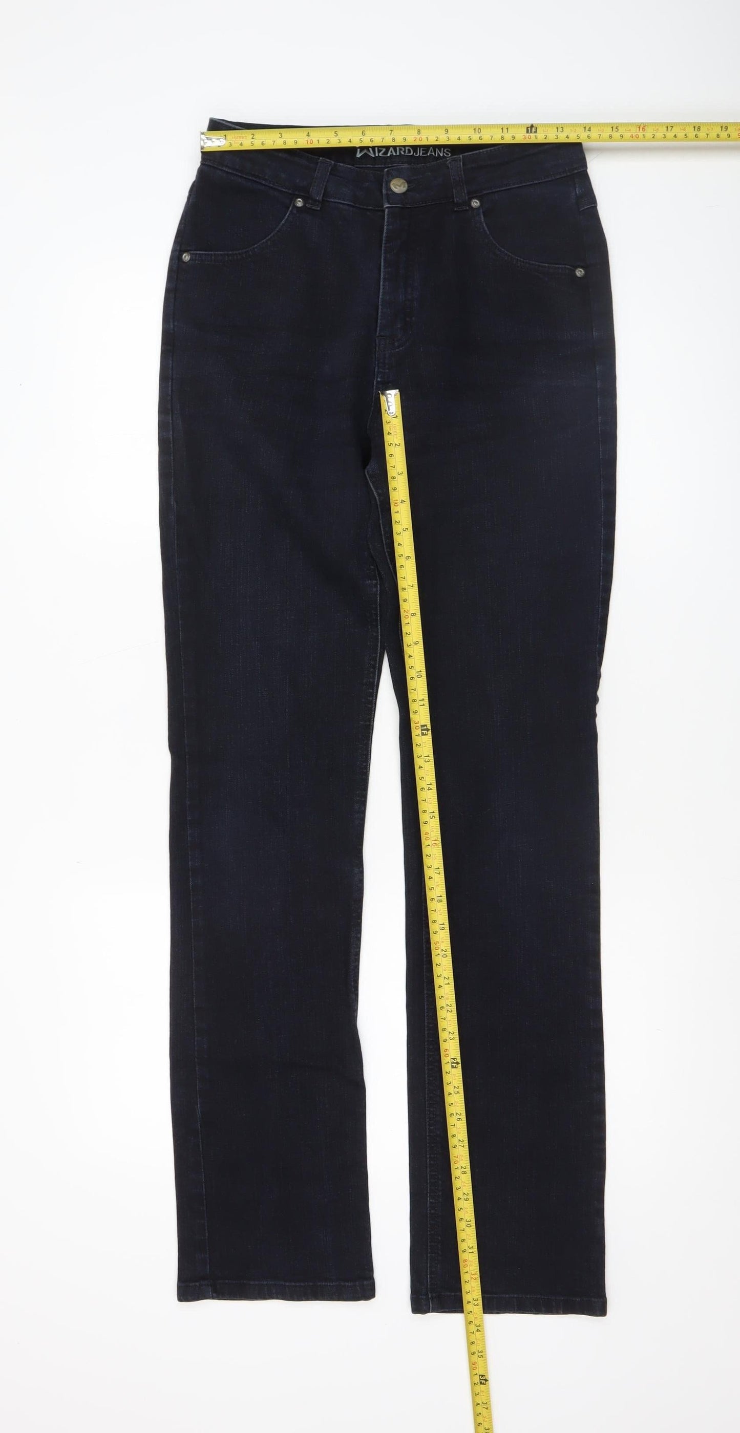 Wizard Jeans Women's Blue Straight Leg Slim Fit Denim Jeans Size 10