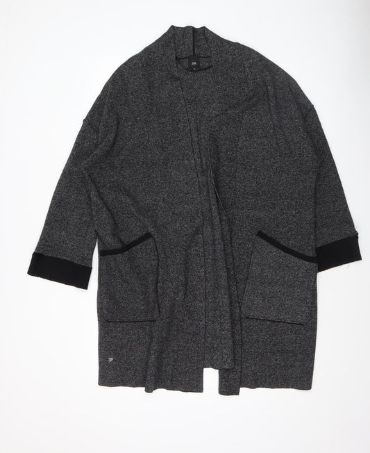 River Island Women’s Grey Knit Long Sleeve Open Cardigan Size M