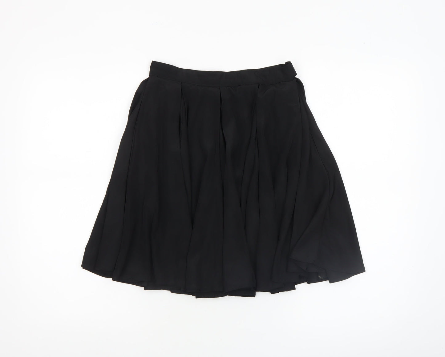 American Apparel Women's Black Pleated A-Line Knee Length Skirt Size S