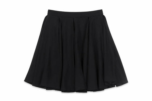 American Apparel Women's Black Pleated A-Line Knee Length Skirt Size S
