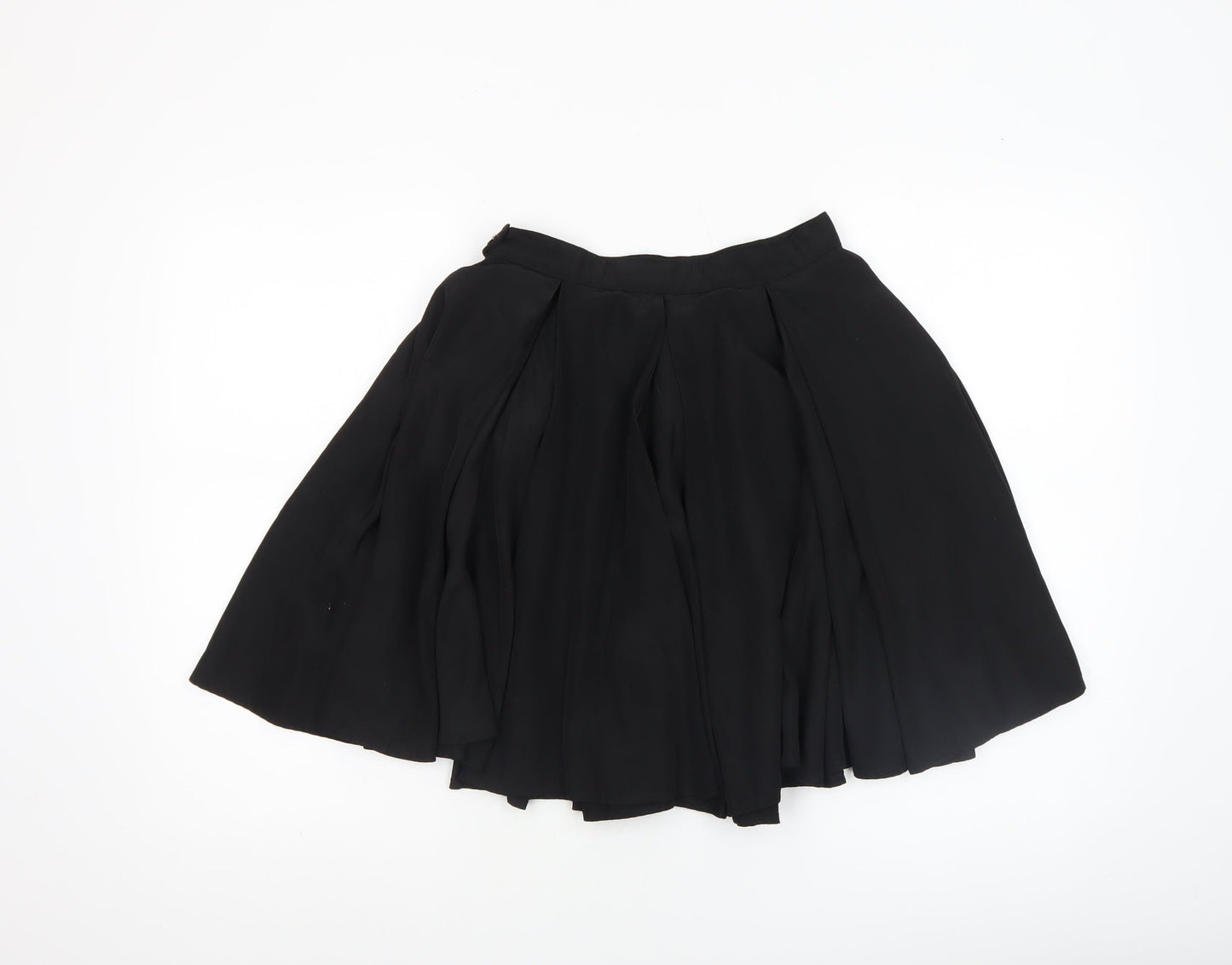 American Apparel Women's Black Pleated A-Line Knee Length Skirt Size S