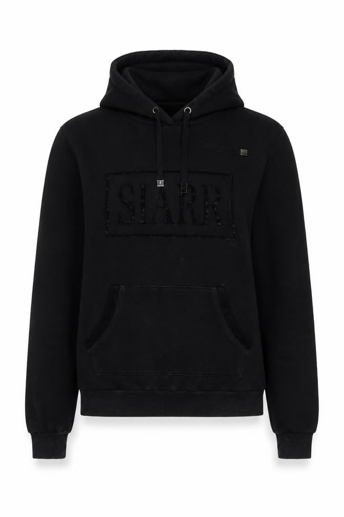 SIARR Women's Black Pullover Hoodie Small 100% Cotton Casual Sweatshirt