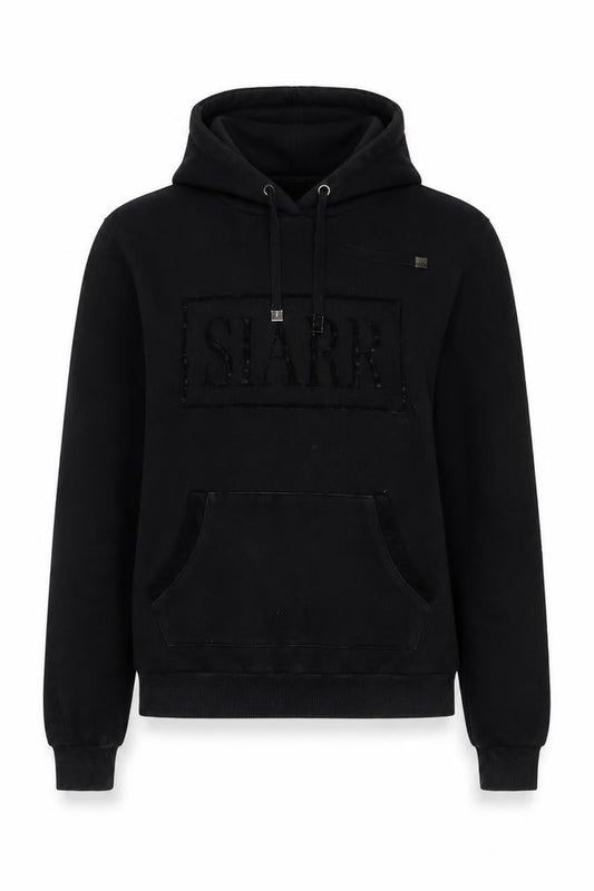 SIARR Women's Black Pullover Hoodie Small 100% Cotton Casual Sweatshirt