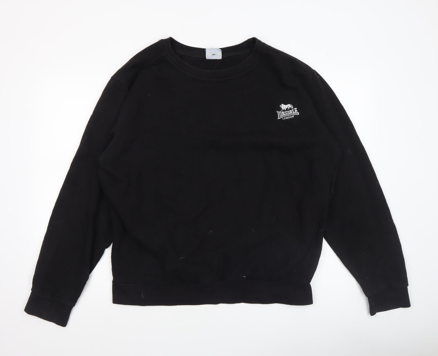 Lonsdale Men's Black Crew Neck Pullover Sweatshirt Size L