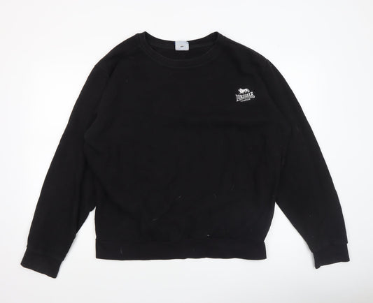 Lonsdale Men's Black Crew Neck Pullover Sweatshirt Size L