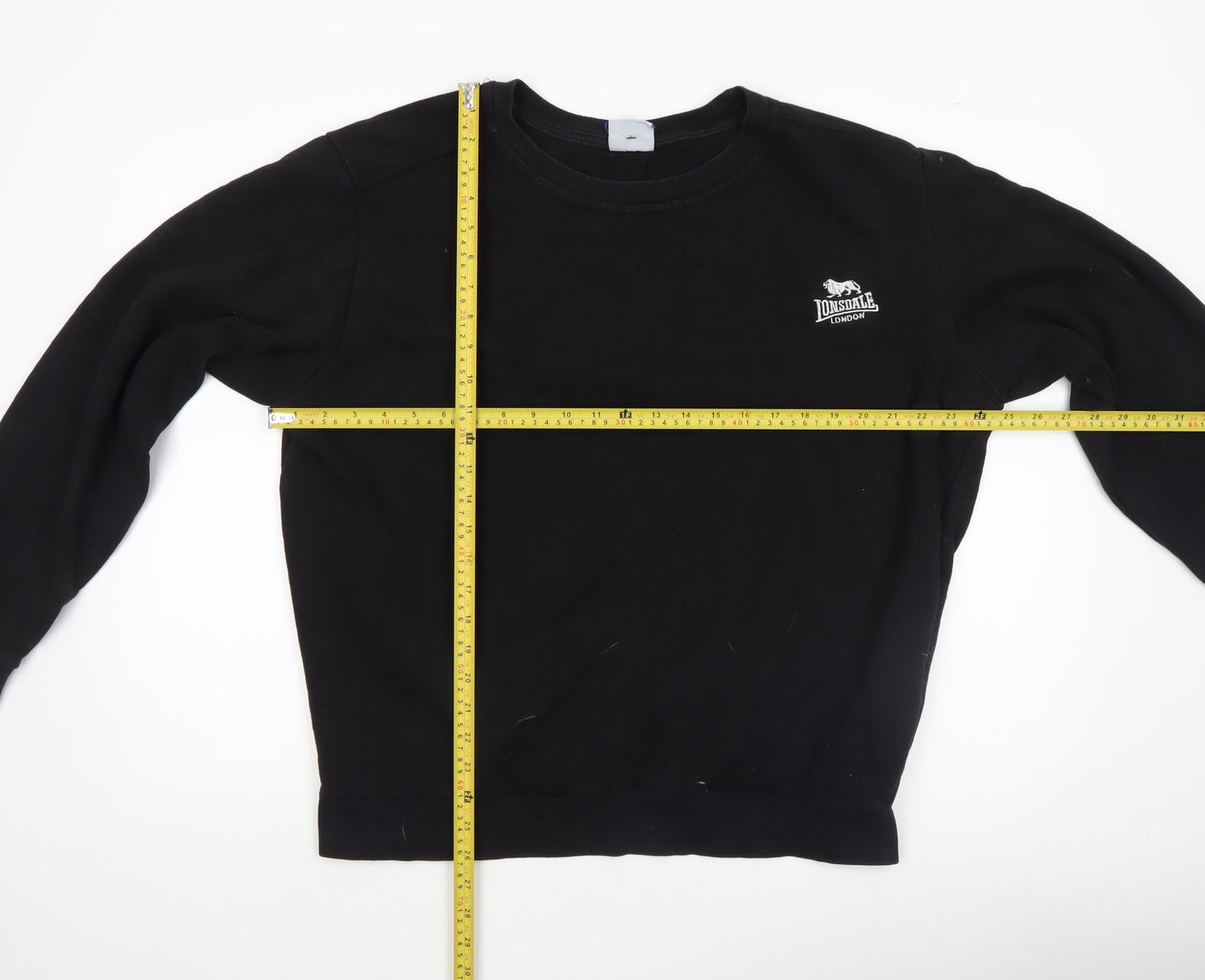 Lonsdale Men's Black Crew Neck Pullover Sweatshirt Size L
