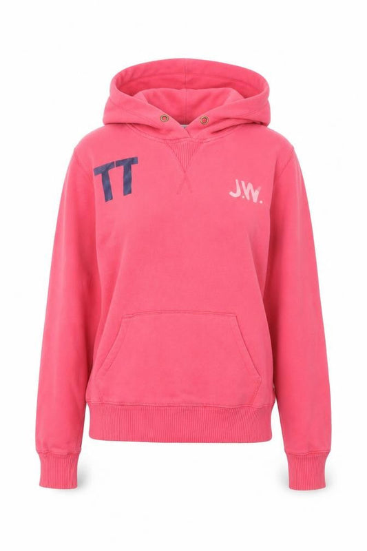 Jack Wills Womens Pink Varsity Pullover Hoodie Size 8 Cotton