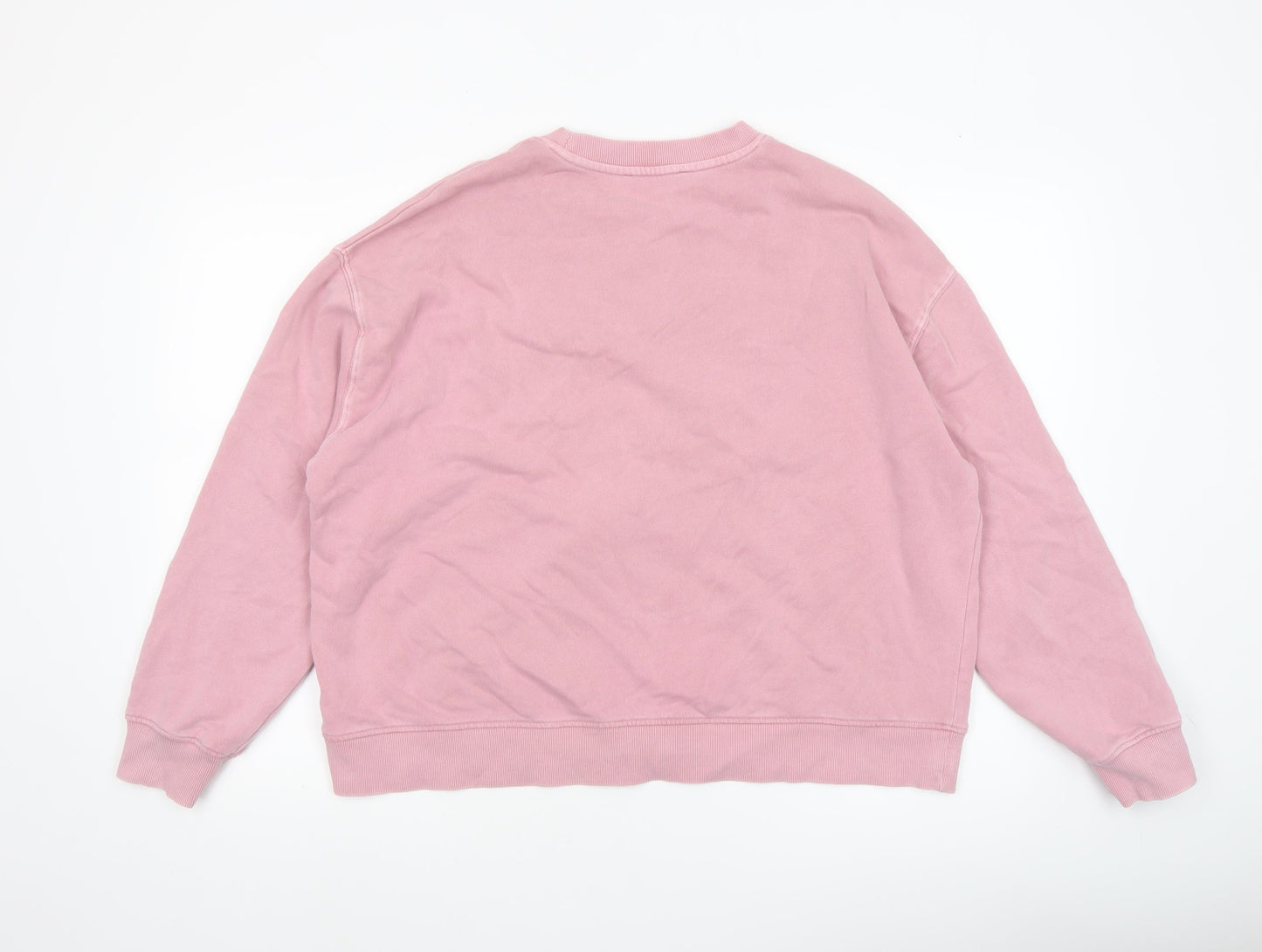 Marks and Spencer Women Pink Cotton Pullover Sweatshirt L
