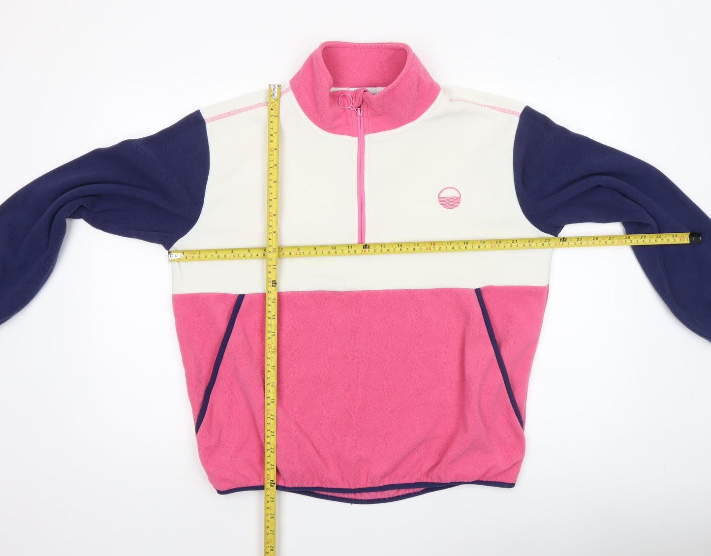 West Quay Unisex Colour Block Fleece 1/4 Zip Sweatshirt M Multicoloured