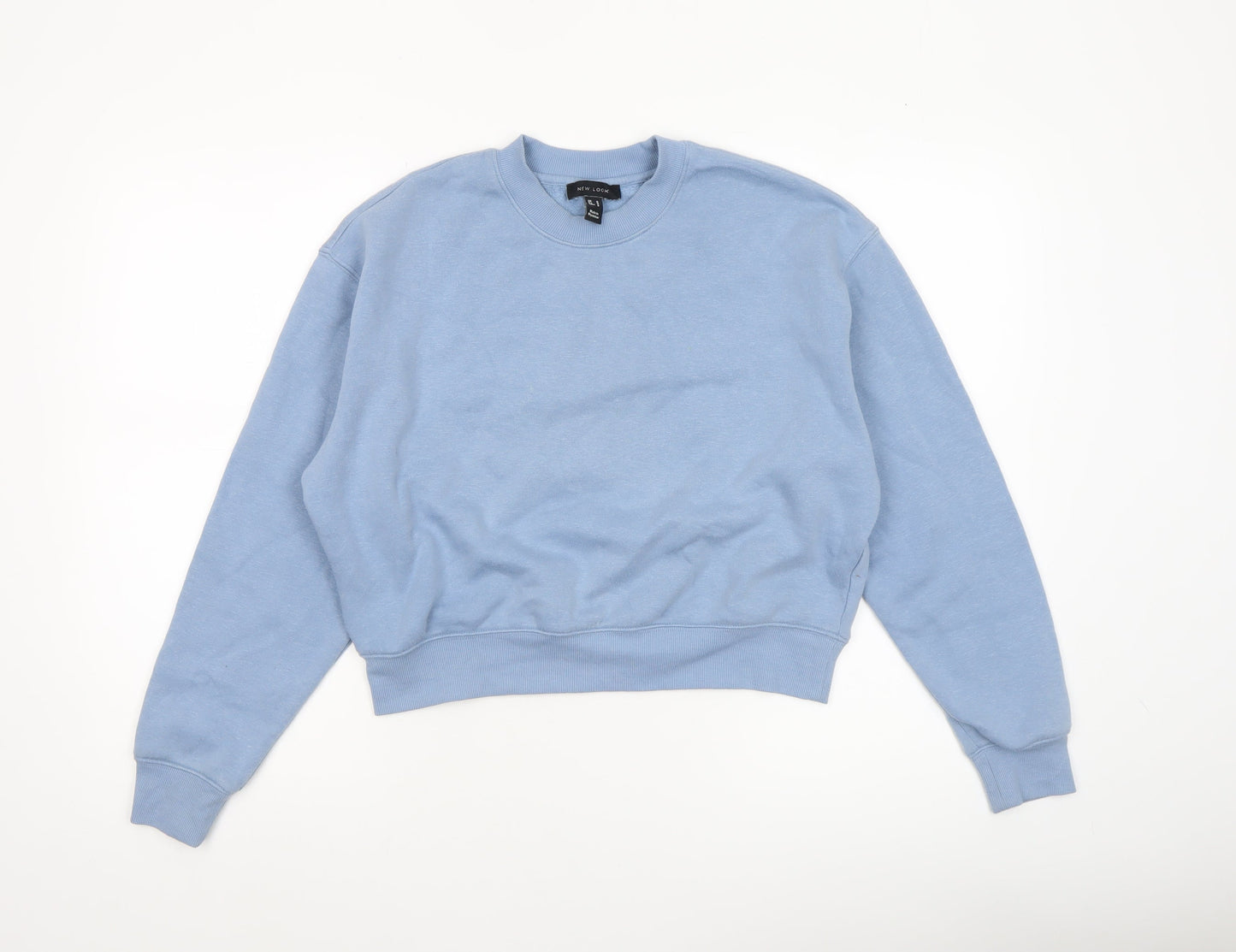 New Look Womens Blue Small Pullover Crew Neck Sweatshirt