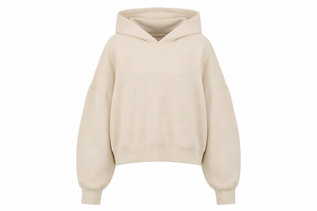 ASOS Women’s Beige Hooded Knit Pullover Jumper Size 12