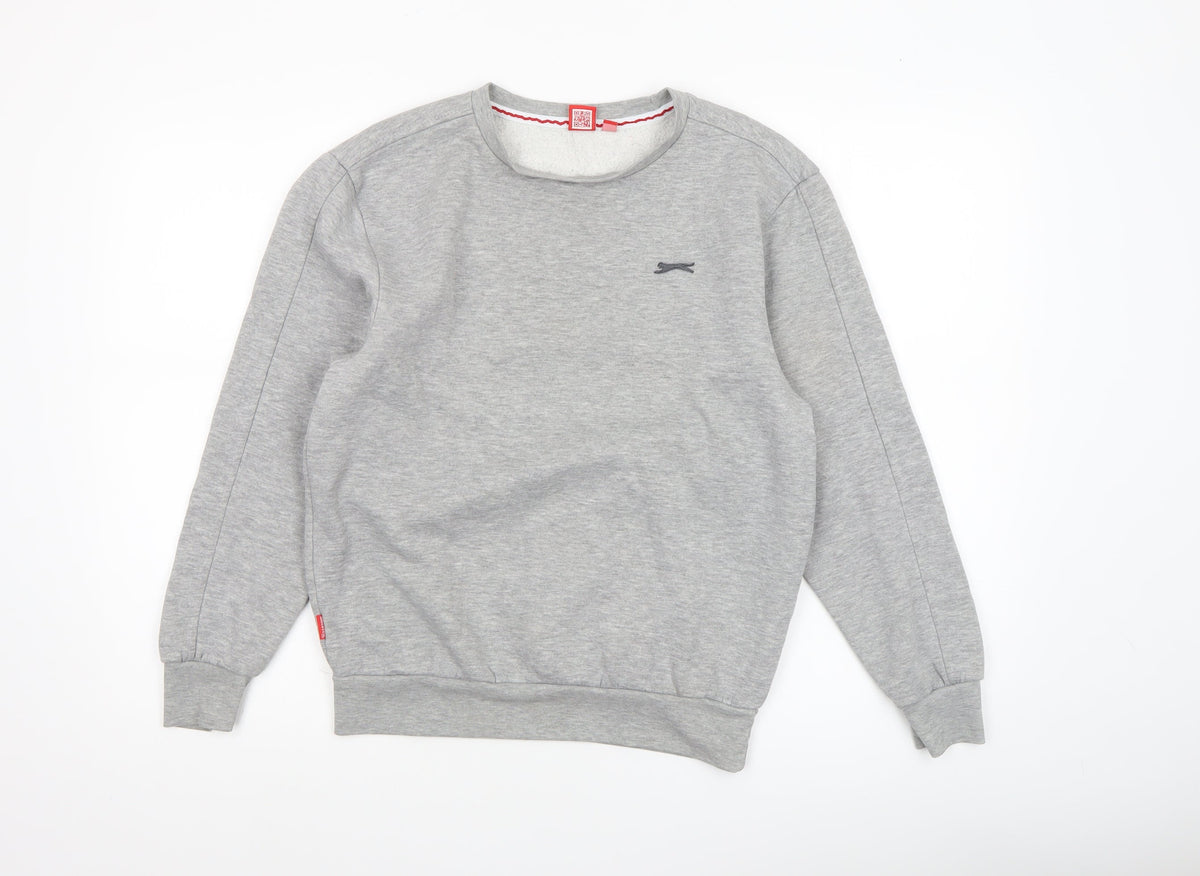 Slazenger Boys Grey Crew Neck Fleece Sweatshirt 13 Years Pullover
