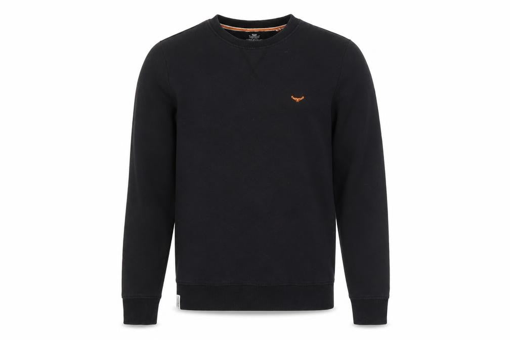 Threadbare Men's Black Crew Neck Pullover Sweatshirt Size S