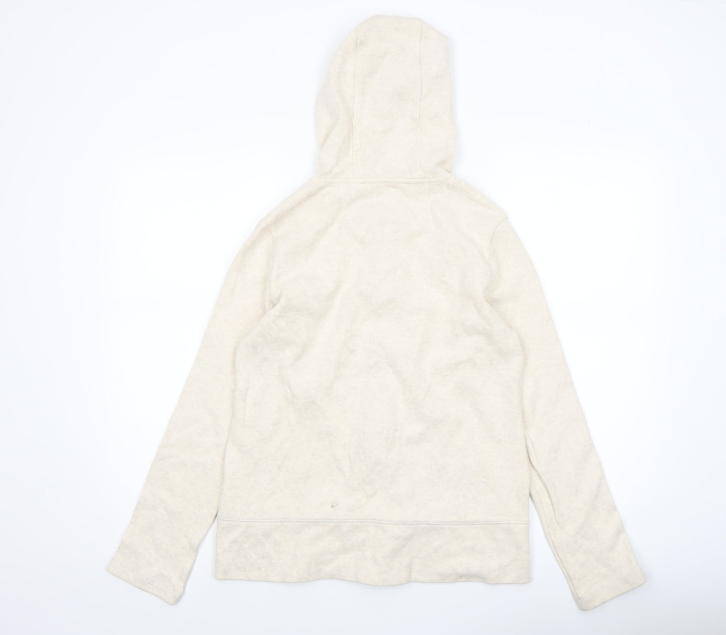 Kirkland Signature Women Beige Full Zip Hoodie Cotton Blend Size S