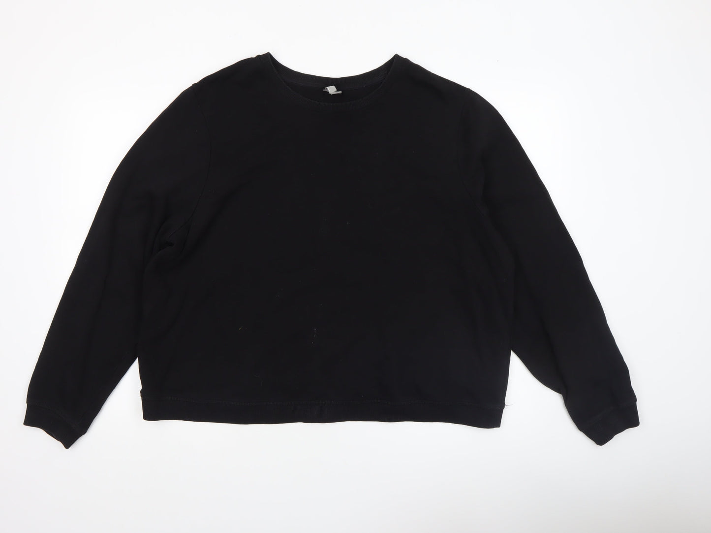 ASOS Women Black Size 20 Crew Neck Cotton Pullover Sweatshirt