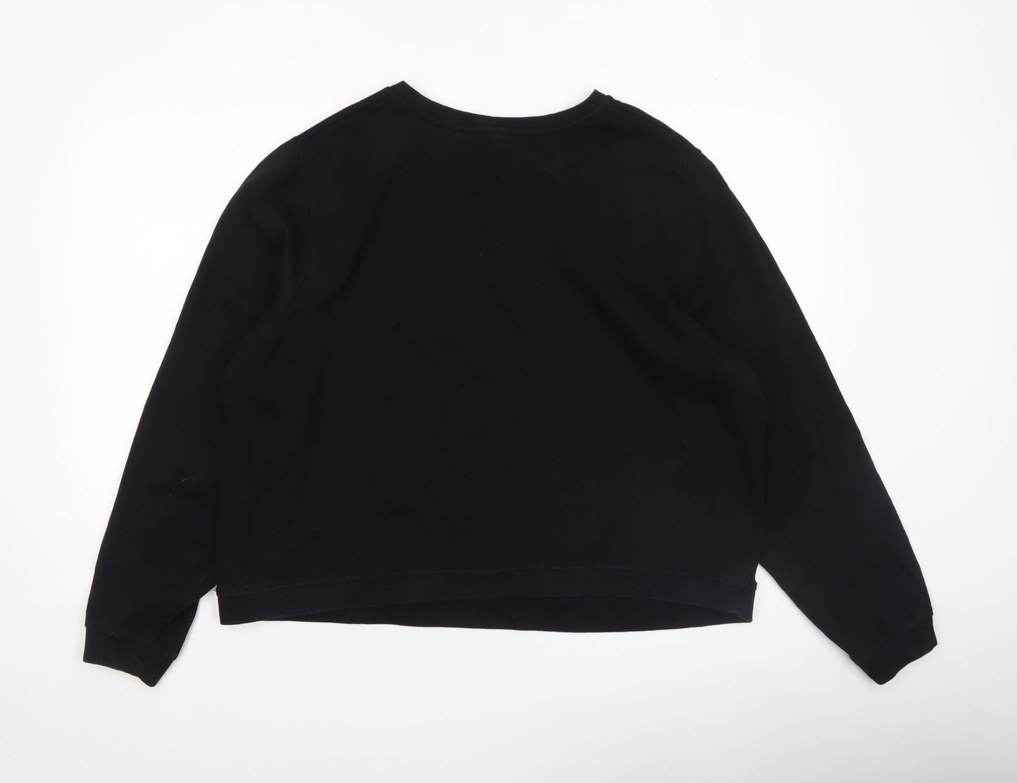 ASOS Women Black Size 20 Crew Neck Cotton Pullover Sweatshirt