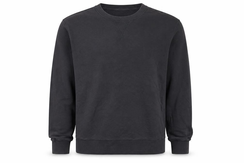 Marks & Spencer Men's Black Cotton Crew Neck Pullover Sweatshirt L