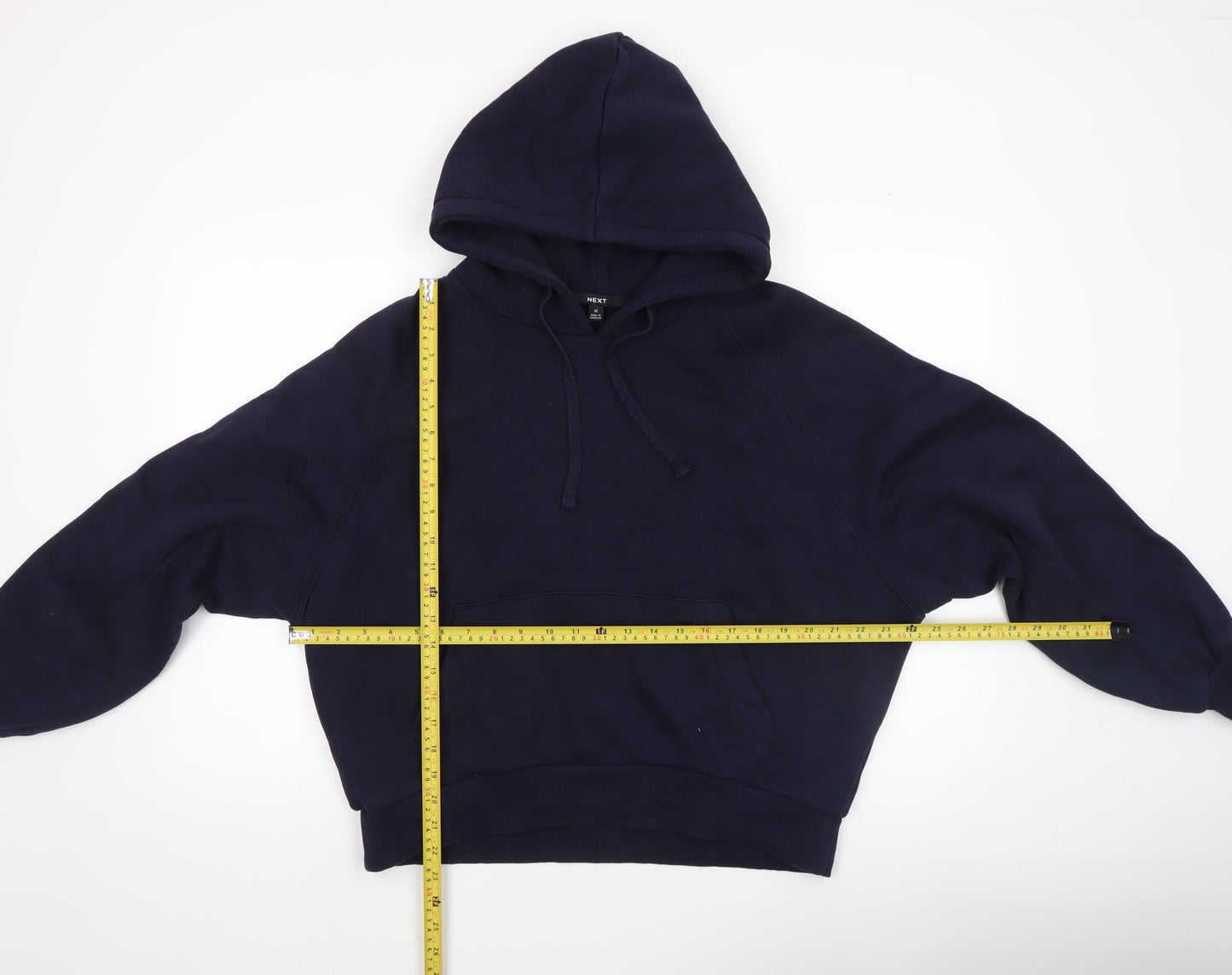 Next Women’s Navy Blue Pullover Hoodie M Cotton Blend Casual Wear