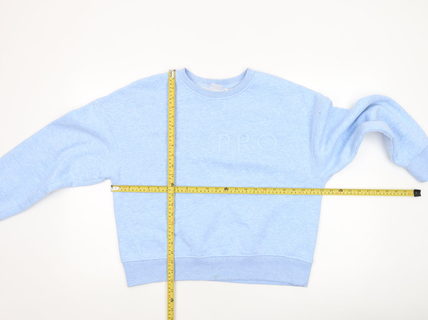 USA Pro Womens Blue Crew Neck Pullover Sweatshirt Size 14
