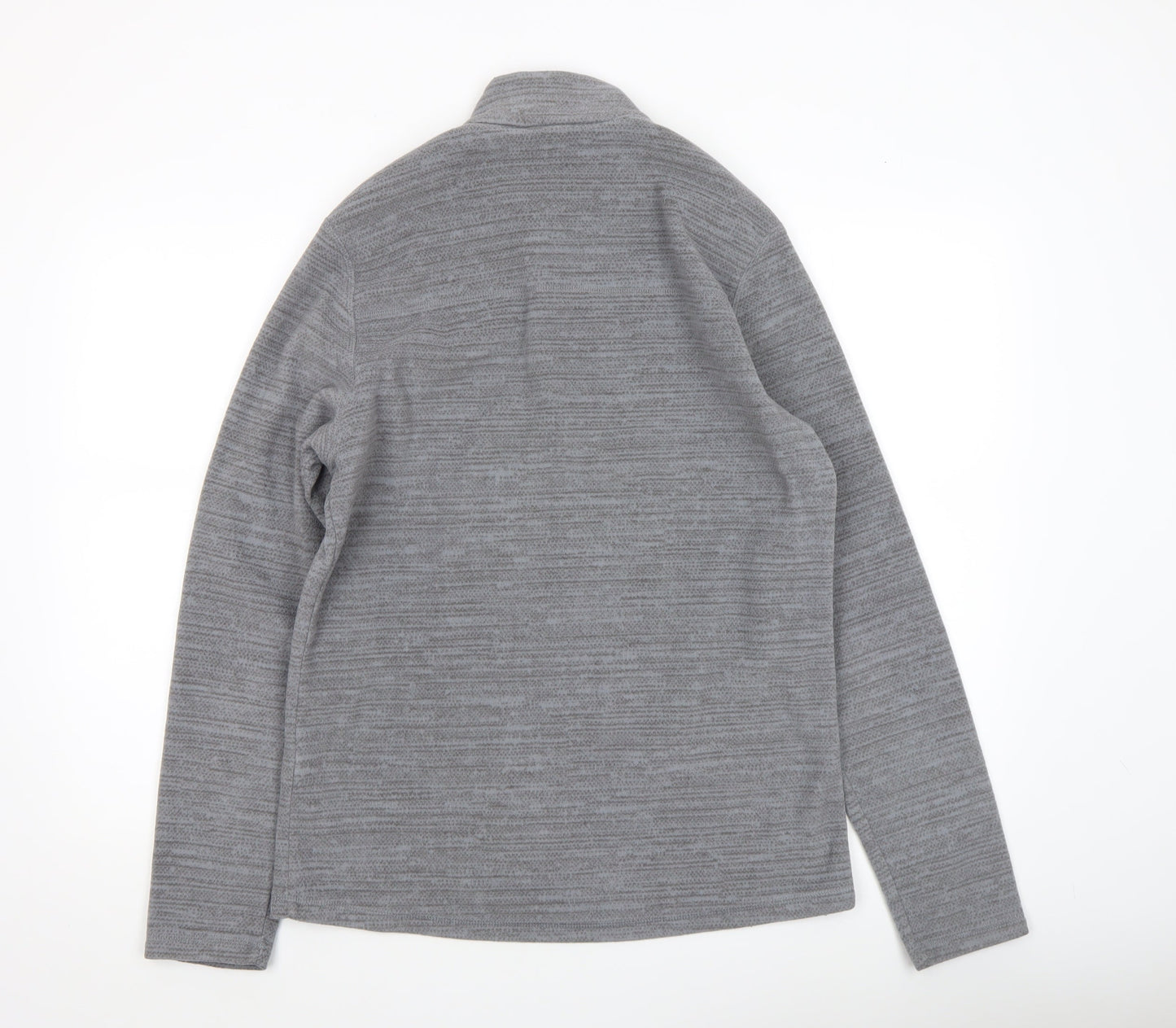 Quechua Mens Grey L Fleece 1/2 Zip Pullover Sweatshirt